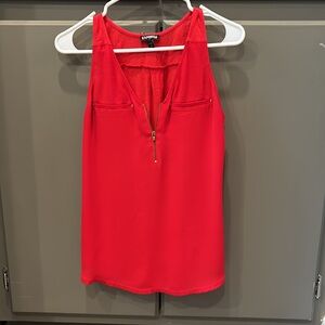❤️ Express - Red-Orange Zipper Tank ❤️